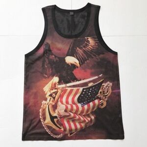 Rudeboy American Flag Eagle Jersey Tank Top